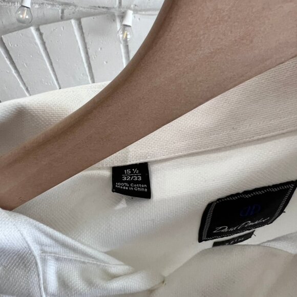 David Donahue Trim White Long Sleeve Dress Shirts Button Ups - Picture 4 of 5